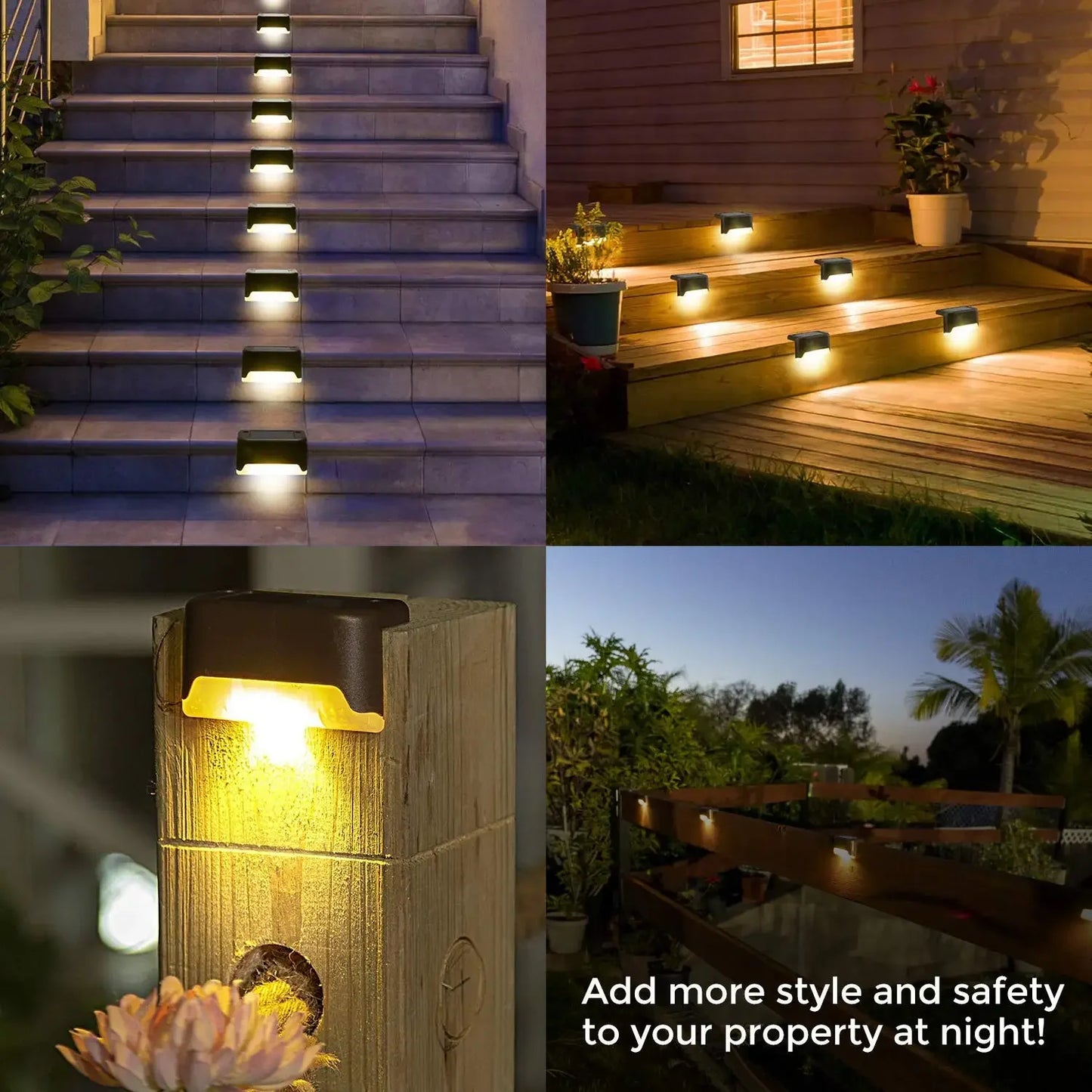 1~24PCs Stair Outdoor Garden Lights Waterproof Balcony