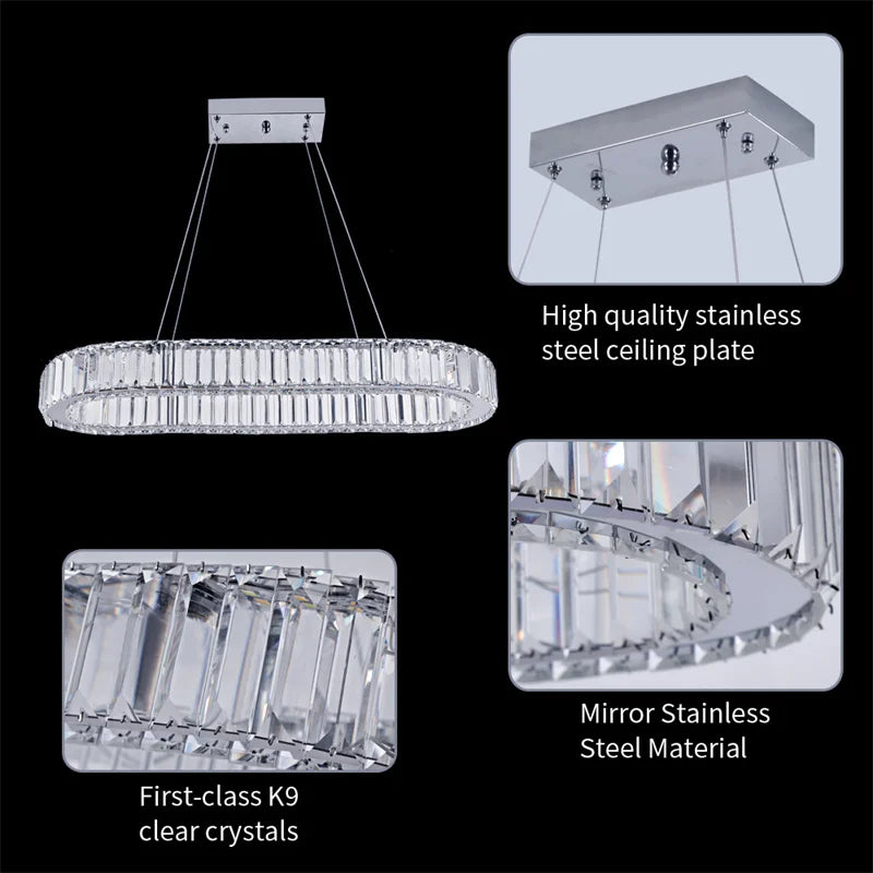 Luxury  Led Chrystal Chandelier, Dining Room