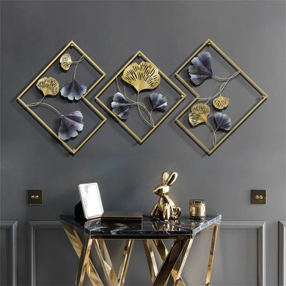 3/ D Wall  Pack Metal Leaf Wall Decoration