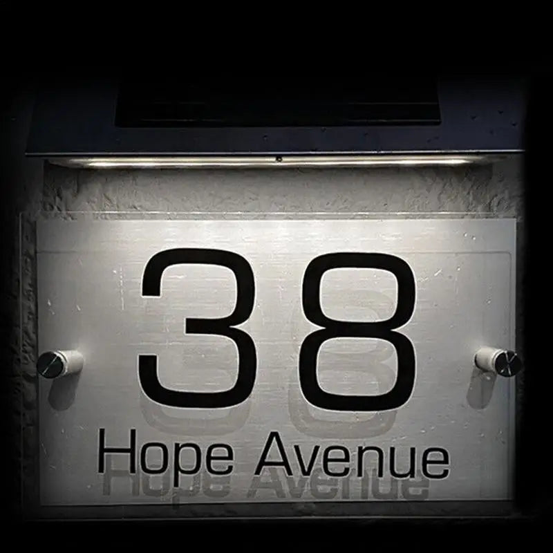 Address House Number Personalized Waterproof Solar Power