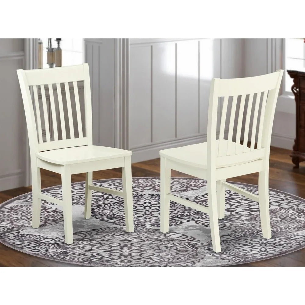 Slat Back Wood  Kitchen Chairs, 2 Piece