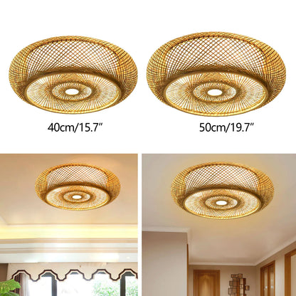 40/50 cm Vintage Bamboo Retro Ceiling Lamp