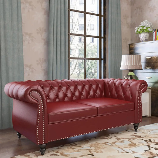 Modern Couch Upholstered Sofa with Tufted Back