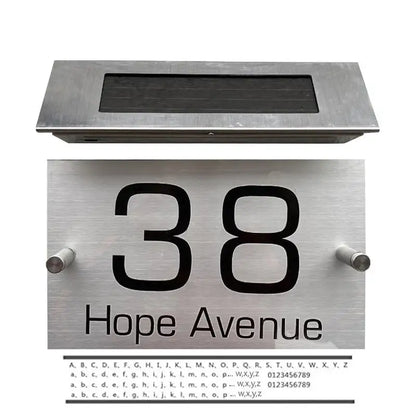 Address House Number Personalized Waterproof Solar Power