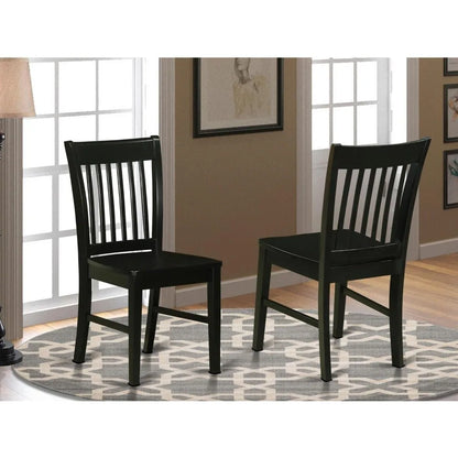 Slat Back Wood  Kitchen Chairs, 2 Piece