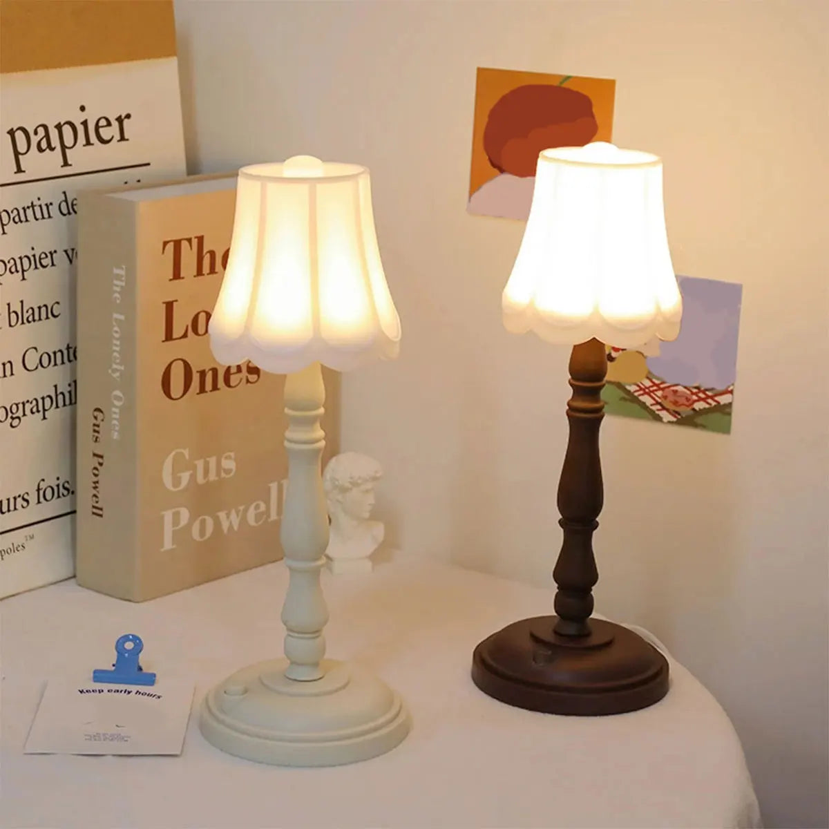 Bedside Lamp Battery Operated Home Decor