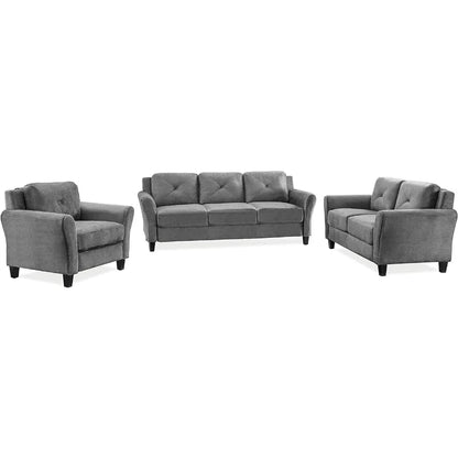 Dark Gray sofa set living room