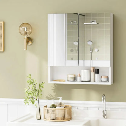 Medicine Cabinet With Mirror And 2 Doors