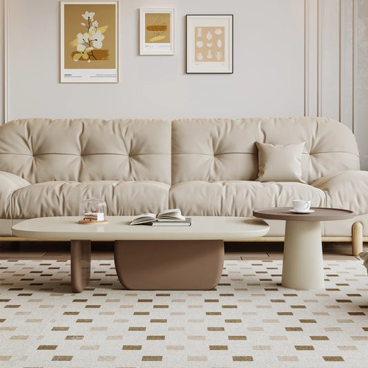 New high-end oval coffee table combination