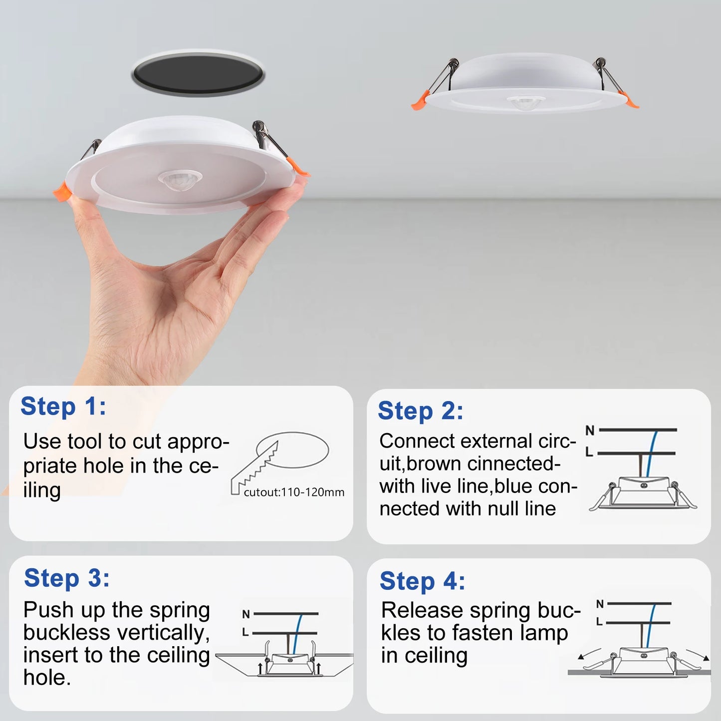 LED Recessed Ceiling Lights Motion Sensor