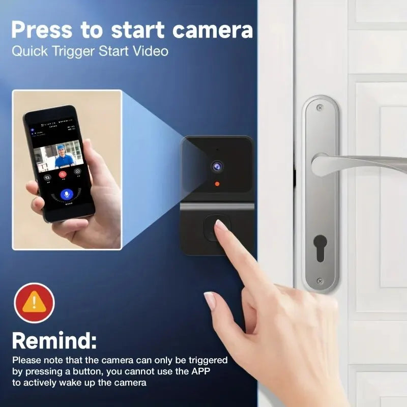 Wireless Doorbell WiFi Outdoor HD Camera Security