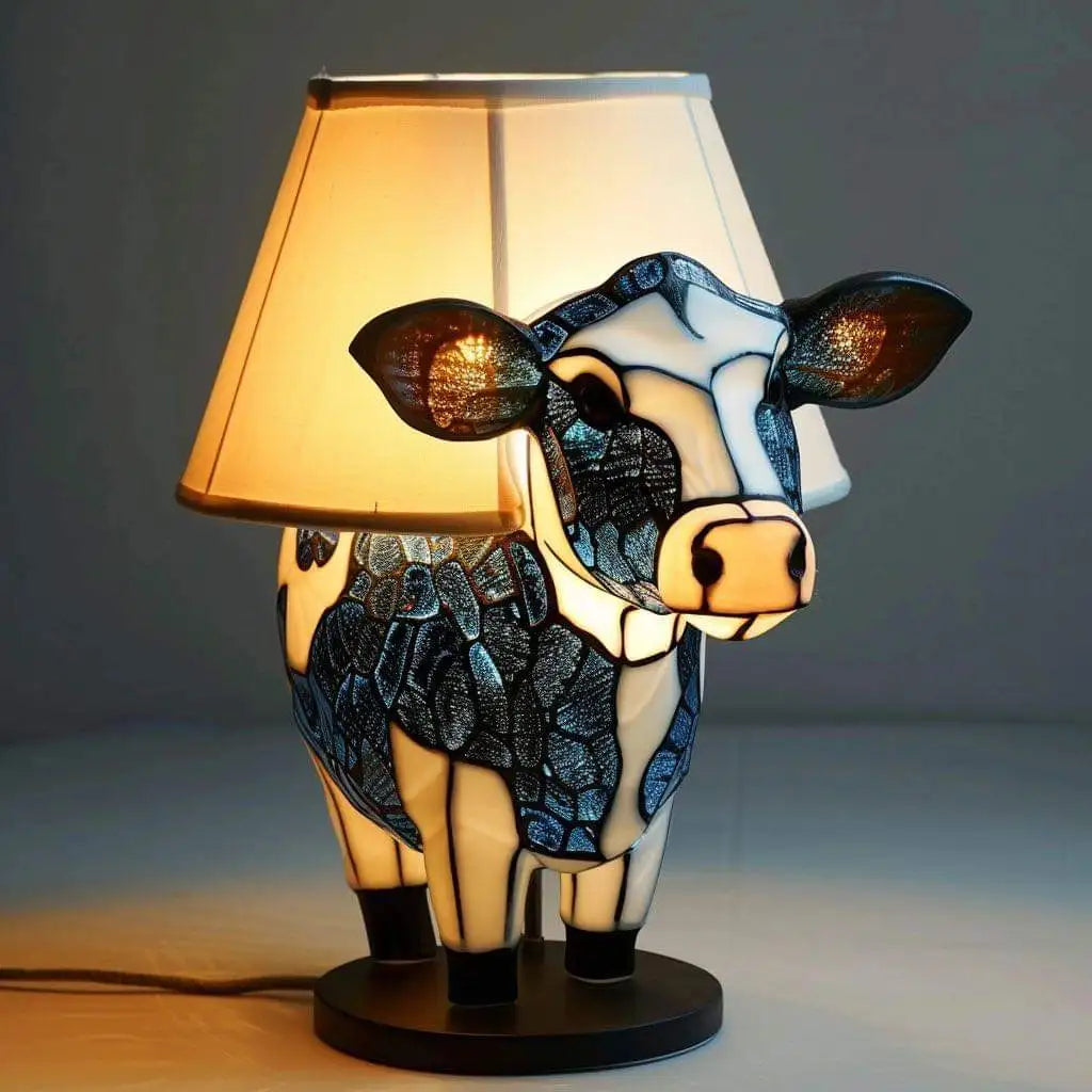 Beautiful Cow Table Lamp Bedside / Living Room