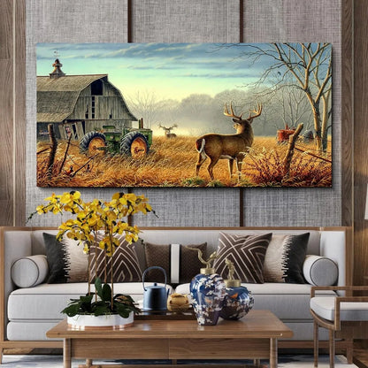 Rustic Wildlife Lodge Hunting Picture Wall Decoration