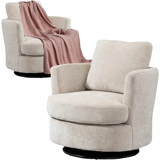 2, Swivel Accent Barrel Chair,Comfy ,360 Degree