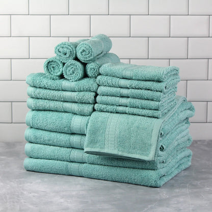 Solid, Cotton Textured Bathroom Towel Sets