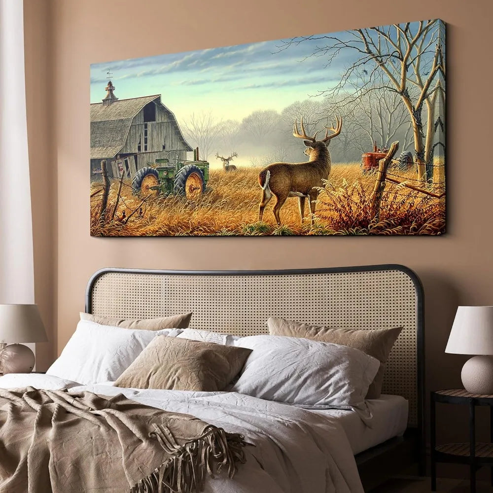 Rustic Wildlife Lodge Hunting Picture Wall Decoration