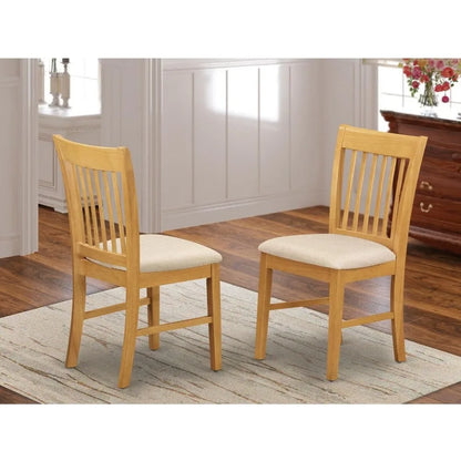 Slat Back Wood  Kitchen Chairs, 2 Piece