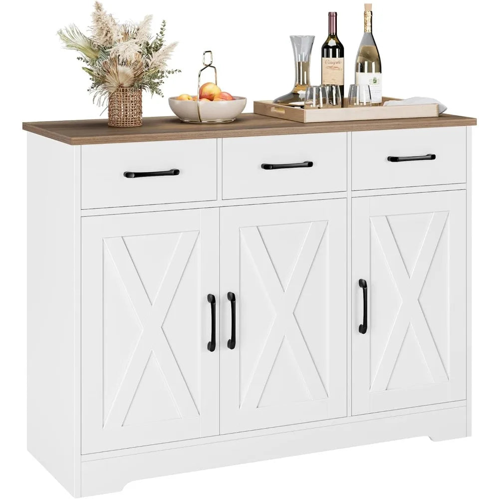 Modern Farmhouse Sideboard Buffet Cabinet