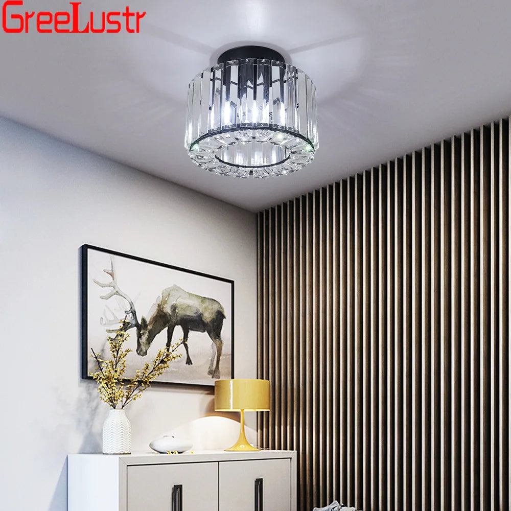 Gold /Black Modern Crystal Chandeliers Ceiling Light