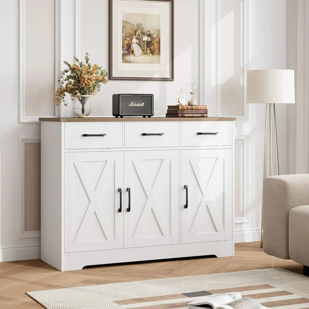 Modern Farmhouse Sideboard Buffet Cabinet