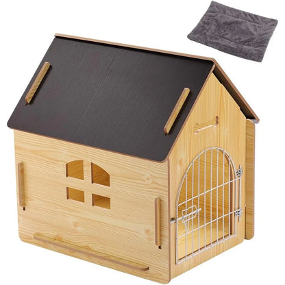 Wooden Dog Kennel for Playing and Resting