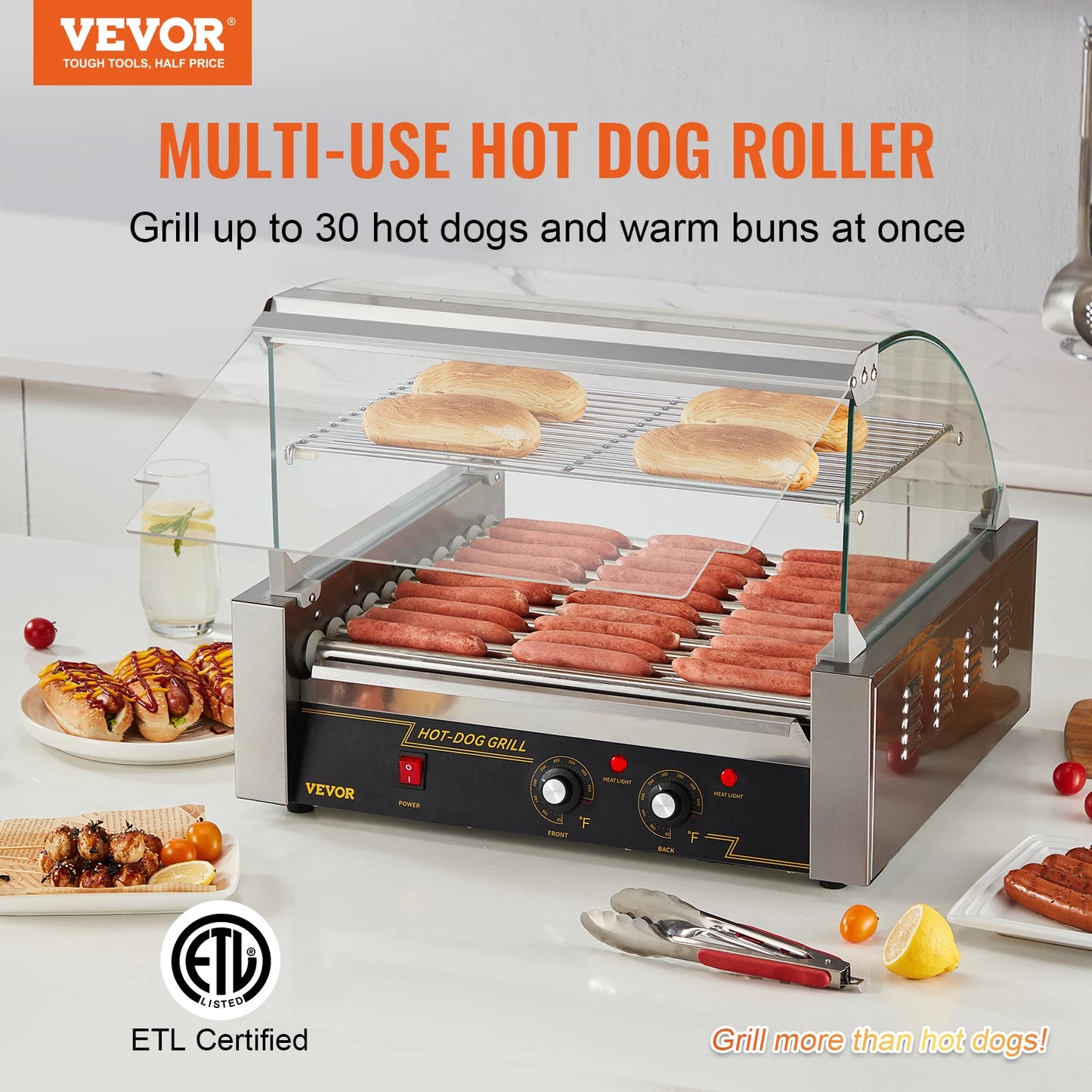 5/7/11 Rods Commercial Hot Dog Roller