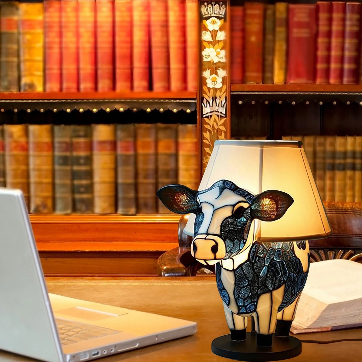 Beautiful Cow Table Lamp Bedside / Living Room