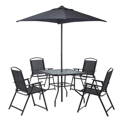 6-Piece Outdoor Steel Outdoor Patio Dining Set