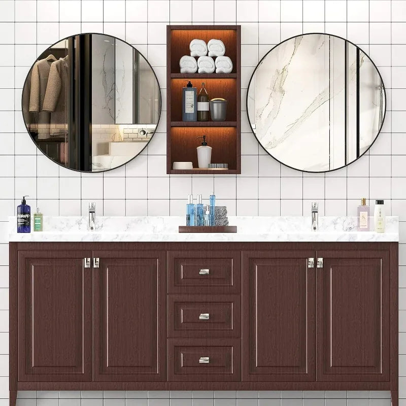 2-Pack Black Bathroom Mirrors , Metal Frame