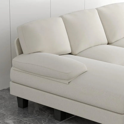 Convertible Sectional Modern Fabric U-Shaped Furniture