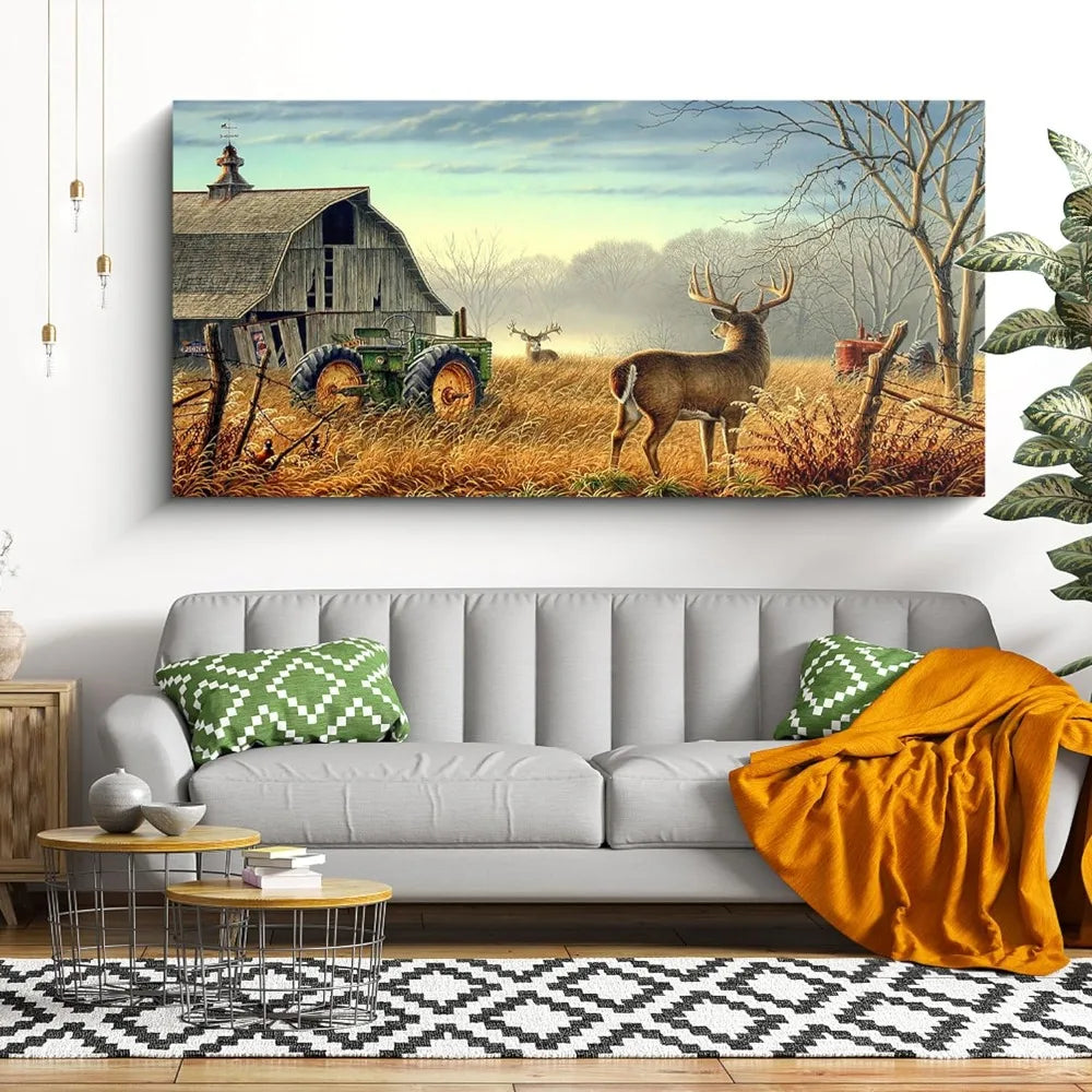 Rustic Wildlife Lodge Hunting Picture Wall Decoration