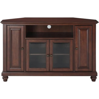 48-inch Corner TV Stand Mahogany