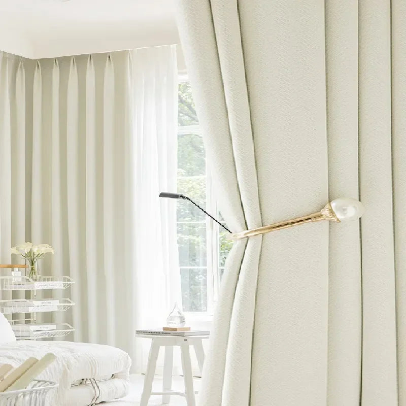 French Cotton and Linen Curtains with Sunshade